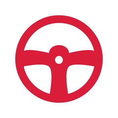 Steering Wheel Flat Icon Vector Logo Template Illustration