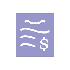 Bill Flat Icon Vector Logo Template Illustration