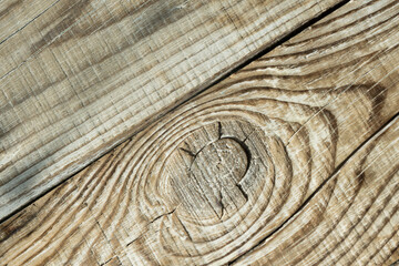 the texture of a wooden Board in place of a cut knot close up