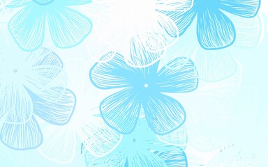Fototapeta na wymiar Light Pink, Blue vector elegant background with flowers
