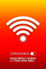 Coronavirus is ON - vectoral illustration