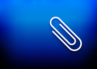 Obraz premium Paper clip icon electric blue abstract design background illustration
