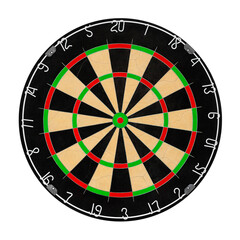 Professional sisal dartboard, isolate on a  white background (new condition)