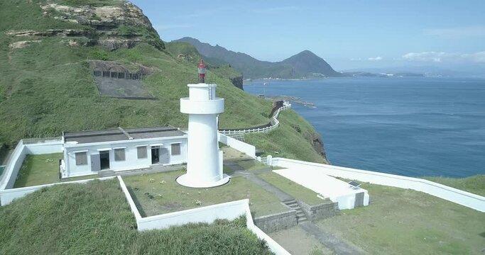 April 23, 2018, BiTou Cape lighthouse in the northeast corner of Taiwan, New Taipei City.