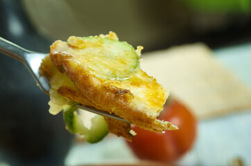 Greek Avga me Kolokithakia