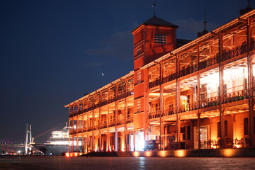 横浜みなとみらい 赤レンガ倉庫の夜景