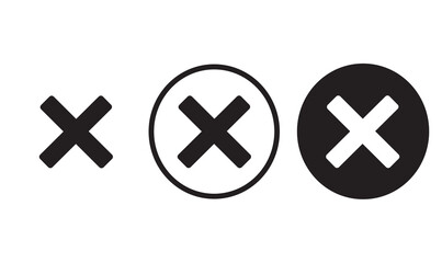 Obraz premium cancle wrong no mark icon symbol sign vectors