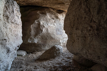 Ancient cave off the coast of the Caspian sea