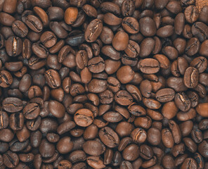 Background of roasted coffee beans