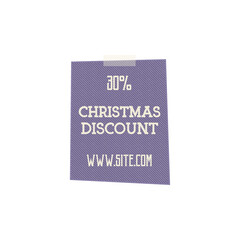 Christmas, and new year sale label, tag with a winter holiday symbols. Discount badge. retro design