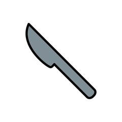 Knife Flat Icon Vector Logo Template Illustration