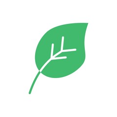 Leaf Flat Icon Vector Logo Template Illustration