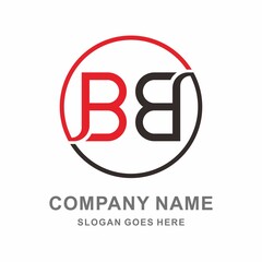 Monogram Letter BB Business Company Vector Logo Design Template