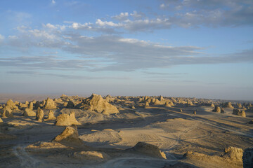 Hills and erosion terrain, natural background.