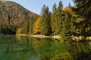 Autumn in the Fusine lakes Natural Park, Italy
