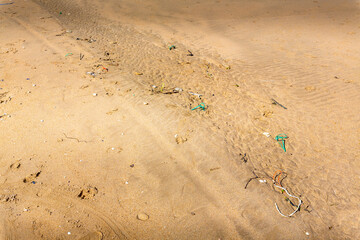 Plastic garbage on the beach