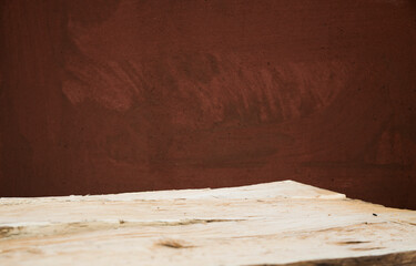 Old wooden barrel on a brown background