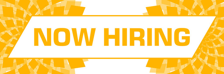 Now Hiring Yellow Circular Floral Left Right 