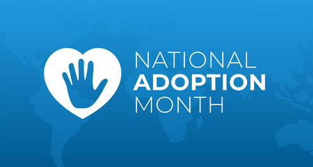 National Adoption Month Background Illustration
