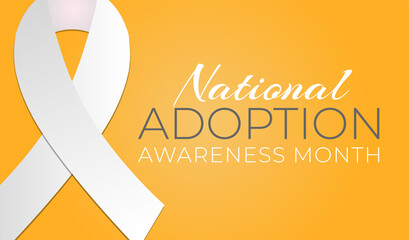 National Adoption Awareness Month Background Illustration