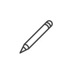 Pencil line icon. linear style sign for mobile concept and web design. Crayon pencil outline vector icon. Symbol, logo illustration. Vector graphics