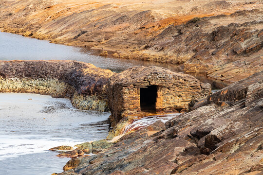 Old Watermill In The Rio Tinto River In Huelva, Andalusia, Spain