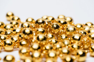 golden Christmas decoration isolated on white background