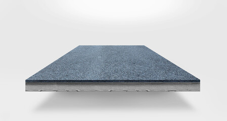 Cross section image of asphalt paving on concrete. - obrazy, fototapety, plakaty