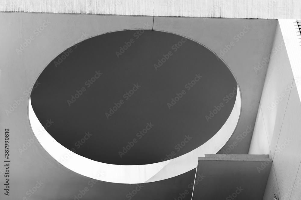 Aufkleber Exterior of modern architecture. Building abstract background