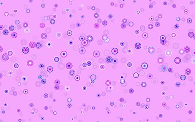 Light Pink, Blue vector background with bubbles.