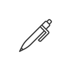 Office pen line icon. linear style sign for mobile concept and web design. Ballpoint pen, pencil outline vector icon. Symbol, logo illustration. Vector graphics