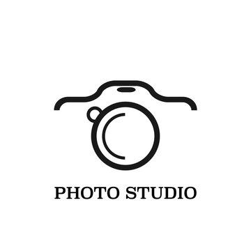 Photography vector logo design. Camera icon