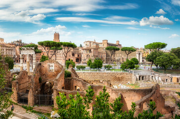 Fototapeta na wymiar Ruins of Roman Forum