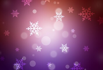 Dark Pink, Yellow vector backdrop in holiday style.