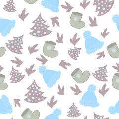 merry Christmas seamless pattern new year concept.