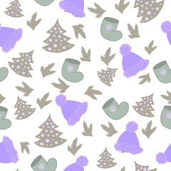 merry Christmas seamless pattern new year concept.