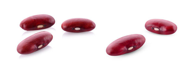 Red beans isolated on white background