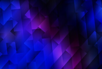 Dark Pink, Blue vector background with rectangles.