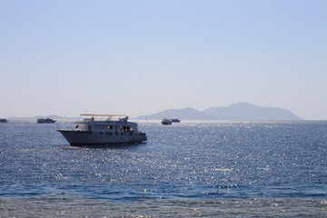 view from the coast to the red sea in egypt