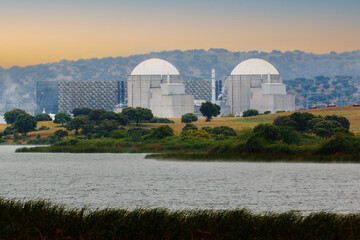 Spanish nuclear power plant next to a river