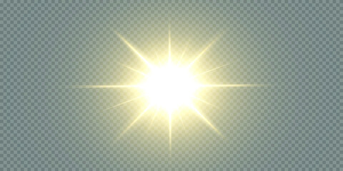 Shining golden stars isolated on black background. Effects, lens flare, shine, explosion, set. Light star gold png. Light sun gold png. Light flash gold png. vector illustrator. Powder PNG.