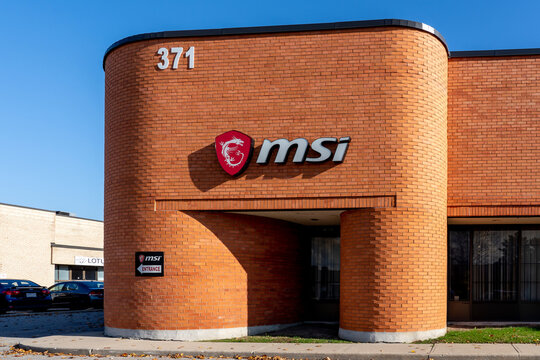 
Markham, On, Canada - October 23, 2020: MSI Canada sign at their corporate office is seen in Markham, On, Canada. Micro-Star International Co., Ltd is a Taiwanese information technology corporation. 