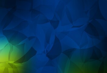 Obraz premium Dark Blue, Green vector shining triangular backdrop.