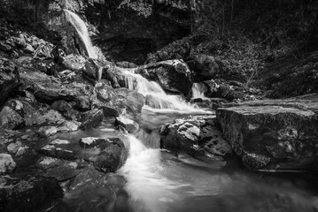 Kot Falls in Spring. Italy in Black and White © Nicola Simeoni
