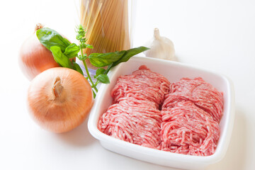 スパゲッティミートソースの具材