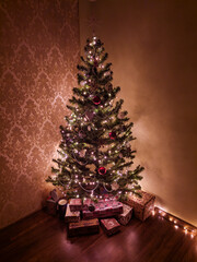 christmas tree and gifts