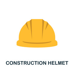 Construction Helmet icon. Simple element from construction collection. Creative Construction Helmet icon for web design, templates, infographics and more