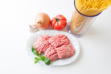 スパゲッティミートソースの具材