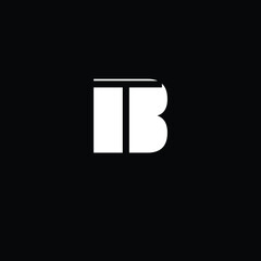 Creative Professional Trendy and Minimal Letter BT TB Logo Design in Black and White Color, Initial Based Alphabet Icon Logo in Editable Vector Format