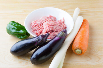 マーボー茄子の具材